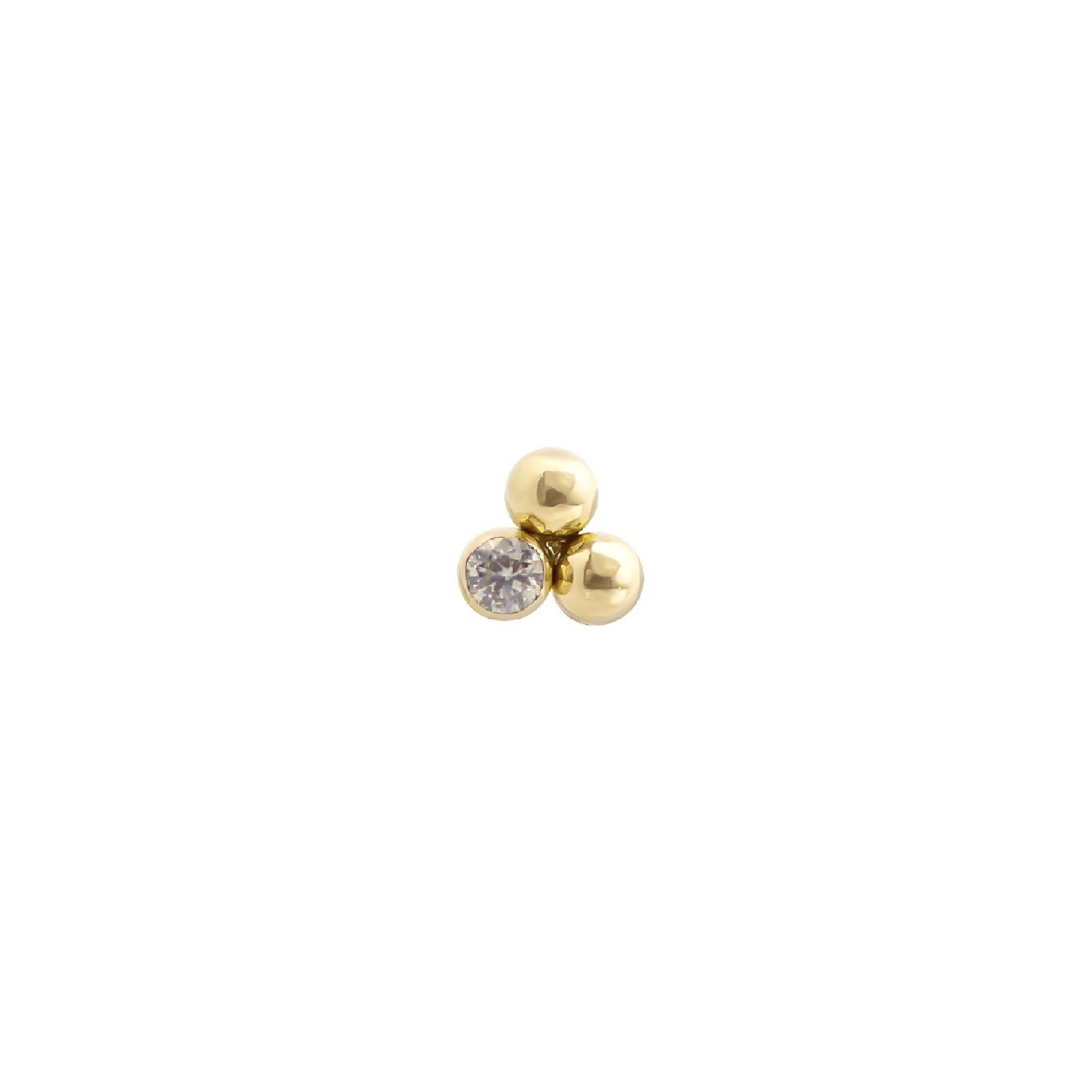 R2S - 3bead Gem - White CZ
