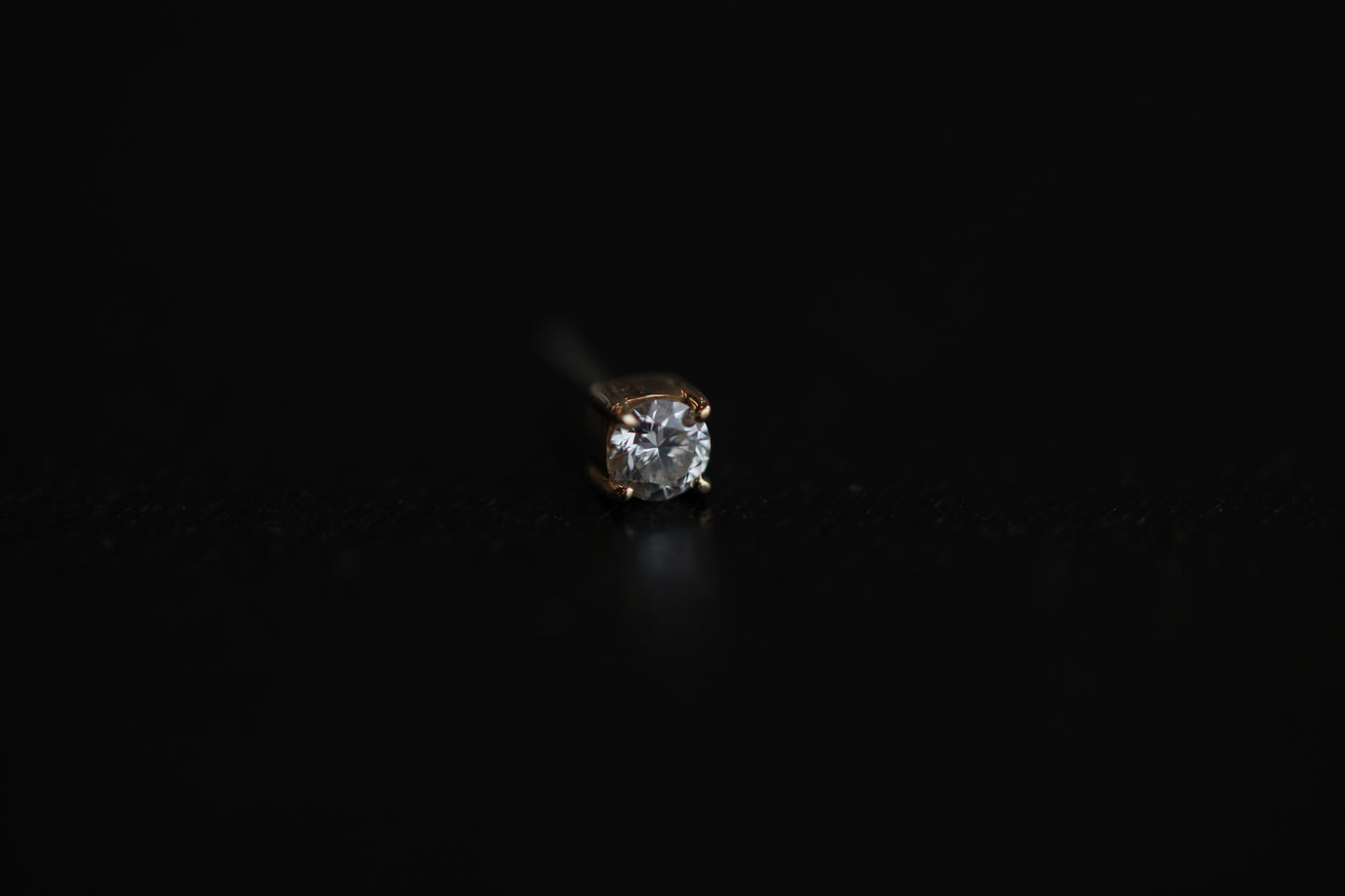 R2S - Gold Round Prong - Diamond