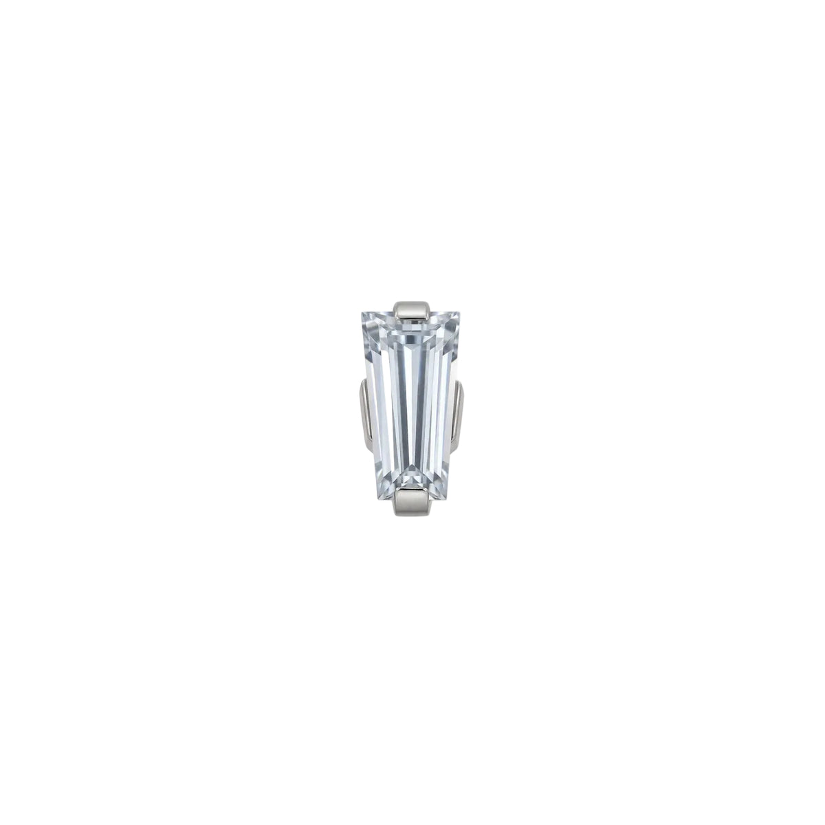Titanium Baguette Cut Prong-Set Gem