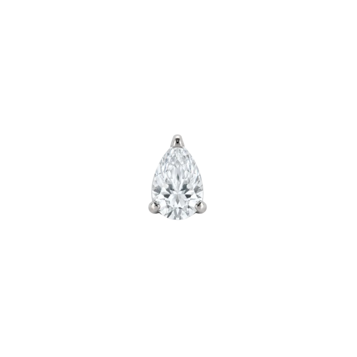 Titanium Pear Cut Prong-Set Gem